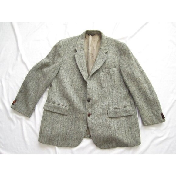 Vtg Men Bill Boyd's Harris Tweed Handwoven Wool Sport Jacket Sz See Pic (MJ2) - Picture 1 of 13